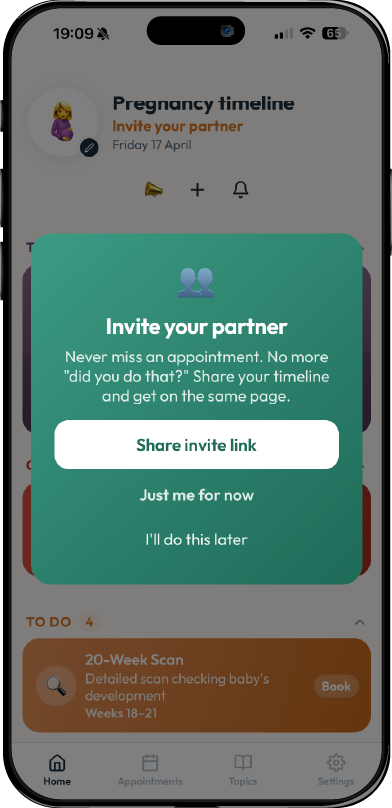 Invite your partner with a link